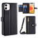 iPhone 12 / 12 Pro Sheep Texture Cross-body Zipper Wallet Leather Phone Case - Black