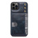 iPhone 12 / 12 Pro Denior Oil Wax Cowhide Card Slot Phone Case - Blue