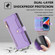 iPhone 12 / 12 Pro Sheep Texture Cross-body Zipper Wallet Leather Phone Case - Purple