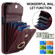 iPhone 12 / 12 Pro Rhombic Texture Card Bag Phone Case with Long Lanyard - Wine Red