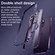 iPhone 12 Pro MagSafe Magnetic Stainless Steel Frame Transparent TPU Phone Case - Dark Purple