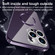 iPhone 12 Pro MagSafe Magnetic Stainless Steel Frame Transparent TPU Phone Case - Dark Purple