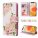 iPhone 12 / 12 Pro Bronzing Painting RFID Leather Case - Rose Flower