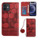 iPhone 12 Crossbody Football Texture Magnetic PU Phone Case - Red