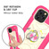 iPhone 12 / 12 Pro Shockproof Silicone + PC Protective Case with Dual-Ring Holder - Rose Red