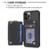 iPhone 12 / 12 Pro BF27 Metal Ring Card Bag Holder Phone Case - Black