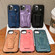 iPhone 12 Pro Side Leather Rotation Card Holder Phone Case - Green