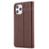 iPhone 12 / 12 Pro GEBEI Top-grain Leather Horizontal Flip Protective Case with Holder & Card Slots - Brown