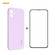iPhone 12 Hat-Prince ENKAY ENK-PC0682 Liquid Silicone Straight Edge Shockproof Case + 0.26mm 9H 2.5D Full Glue Tempered Glass Film - Purple