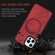 iPhone 12 / 12 Pro Retro Business Round Embossing Magnetic PU + TPU Protective MagSafe Case - Red