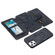 iPhone 12 / 12 Pro Detachable Frosted Magnetic Horizontal Flip Leather Case with Card Slots & Holder & Zipper Wallet & Photo Frame - Black Blue