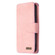 iPhone 12 / 12 Pro Detachable Frosted Magnetic Horizontal Flip Leather Case with Card Slots & Holder & Zipper Wallet & Photo Frame - Pink