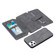 iPhone 12 / 12 Pro Detachable Frosted Magnetic Horizontal Flip Leather Case with Card Slots & Holder & Zipper Wallet & Photo Frame - Grey