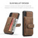 iPhone XR JEEHOOD RFID Blocking Anti-Theft Wallet Phone Case - Brown