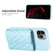 iPhone 12 / 12 Pro Horizontal Wallet Rhombic Leather Phone Case - Blue