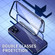 iPhone 12 / 12 Pro Double Sides Tempered Glass Magnetic Adsorption Metal Frame HD Screen Case - Blue