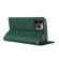 iPhone 12 / 12 Pro Litchi Genuine Leather Phone Case - Green