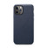 iPhone 12 / 12 Pro Lamb Grain PU Back Cover Phone Case - Navy Blue