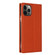 iPhone 12 / 12 Pro Litchi Genuine Leather Phone Case - Orange