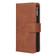 iPhone 12 / 12 Pro Multifunctional Retro Frosted Horizontal Flip Leather Case with Card Slot & Holder & Zipper Wallet & Photo Frame & Lanyard - Brown