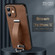 iPhone 12 SULADA Cool Series PC + Leather Texture Skin Feel Shockproof Phone Case  - Brown