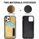 iPhone 12 / 12 Pro Wood Grain PU+TPU Protective Case with Card Slot - Bamboo