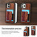 iPhone 12 / 12 Pro Wood Grain PU+TPU Protective Case with Card Slot - Bamboo