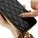 iPhone 12 Suteni Electroplated Rhombus Grid Leather Soft TPU Phone Case - Black