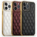 iPhone 12 Suteni Electroplated Rhombus Grid Leather Soft TPU Phone Case - Purple