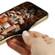 iPhone 12 Pro Suteni Electroplated Big Diamond Grid Leather Soft TPU Phone Case - Brown