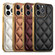 iPhone 12 Suteni Electroplated Big Diamond Grid Leather Soft TPU Phone Case - White