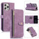 iPhone 12 Pro Dream 9-Card Wallet Zipper Bag Leather Phone Case - Purple