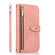 iPhone 12 Dream 9-Card Wallet Zipper Bag Leather Phone Case - Pink