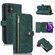 iPhone 12 Dream 9-Card Wallet Zipper Bag Leather Phone Case - Green