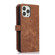 iPhone 12 Pro Dream 9-Card Wallet Zipper Bag Leather Phone Case - Brown
