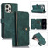 iPhone 12 Pro Dream 9-Card Wallet Zipper Bag Leather Phone Case - Green