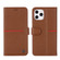iPhone 12 / 12 Pro GEBEI Top-grain Leather Horizontal Flip Protective Case with Holder & Card Slots & Wallet & Photo Frame - Brown