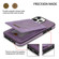 iPhone 12 Pro N.BEKUS Vertical Flip Card Slot RFID Phone Case - Purple