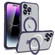 iPhone 12 Metal Eyes Series MagSafe Magnetic Holder Phone Case - Dark Purple