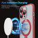 iPhone 12 Metal Eyes Series MagSafe Magnetic Holder Phone Case - Dark Purple