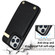 iPhone 12 / 12 Pro Metal Buckle Card Slots Phone Case - Black