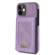 iPhone 12 N.BEKUS Vertical Flip Card Slot RFID Phone Case - Purple