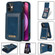 iPhone 12 N.BEKUS Vertical Flip Card Slot RFID Phone Case - Blue