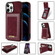 iPhone 12 Pro N.BEKUS Vertical Flip Card Slot RFID Phone Case - Wine Red