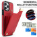 iPhone 12 / 12 Pro Metal Buckle Card Slots Phone Case - Red