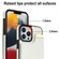 iPhone 12 / 12 Pro Metal Buckle Card Slots Phone Case - White