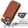 iPhone 12 / 12 Pro Metal Buckle Card Slots Phone Case - Brown