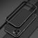 iPhone 12 Pro Aurora Series Lens Protector + Metal Frame Protective Case - Black Silver