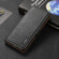 iPhone 12 / 12 Pro KHAZNEH Side-Magnetic Litchi Genuine Leather RFID Case - Black