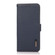 iPhone 12 / 12 Pro KHAZNEH Side-Magnetic Litchi Genuine Leather RFID Case - Blue
